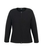 Ladies 2Way Zip Cardigan-Black 