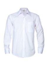 Mens Metro Long Sleeve Shirt-Black-White 